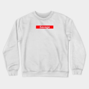 Savage // Red Box Logo Crewneck Sweatshirt